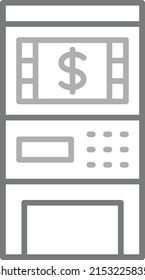 icono del vector ATM. Se puede usar para imprimir, móviles y aplicaciones web.