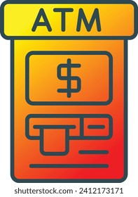 Atm vector icon. Can be used for printing, mobile and web applications.