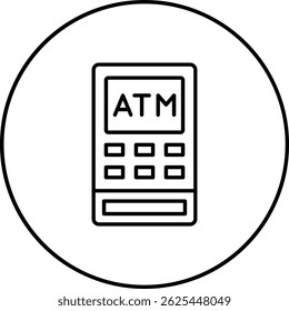 Atm vector icon. Can be used for printing, mobile and web applications.