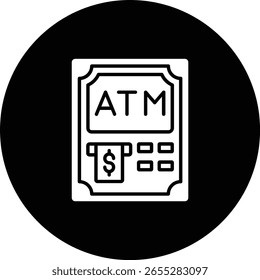 ATM vector icon. Can be used for printing, mobile and web applications.