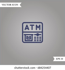 Atm vector icon, illustration symbol