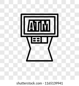 Atm vector icon isolated on transparent background, Atm logo concept