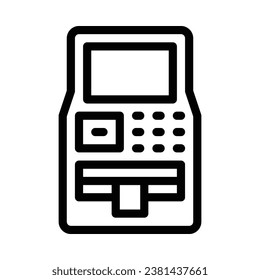 atm vector icon on white background