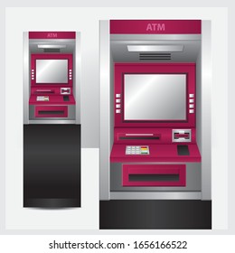 Atm Vector Illustration Automatic Teller Machine