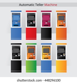 Atm. Vector Illustration Automatic Teller Machine