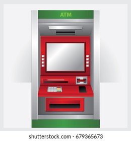 Atm. Vector Illustration Automatic Teller Machine