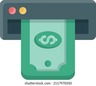 atm Vector illustration on a transparent background.Premium quality symmbols.Vector line flat icon for concept and graphic design.
