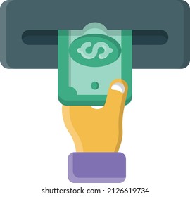 atm Vector illustration on a transparent background.Premium quality symmbols.Vector line flat icon for concept and graphic design.
