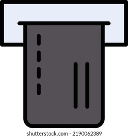 ATM Vector illustration on a transparent background.Premium quality symmbols.Stroke vector icons for concept and graphic design.