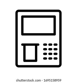 atm vector thin line icon 