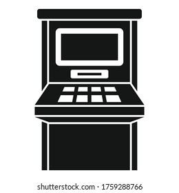 Atm withdraw icon. Simple illustration of atm withdraw vector icon for web design isolated on white background