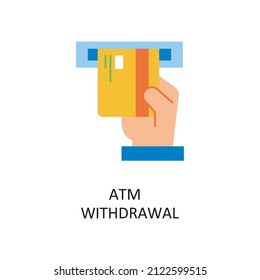 Atm Withdrawal Vector Filled Outline Icon Design illustration. Banking and Payment Symbol on White background EPS 10 File
