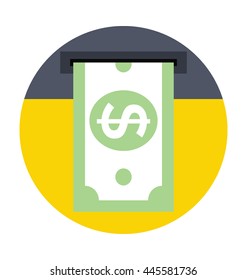 Atm Withdrawal Vector Icon