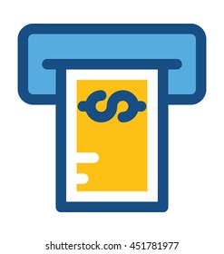 Atm Withdrawal Vector Icon