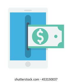 Atm Withdrawal Vector Icon