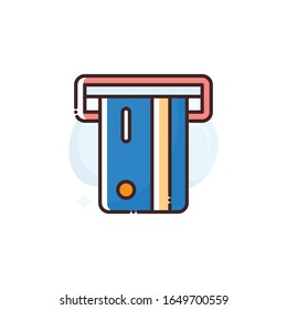 Atm Withdrawal Vector Icon. illustration Style EPS 10 File