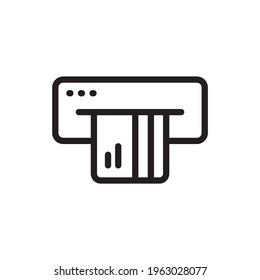 Atm Withdrawal Vector Outline Icon. Banking and Finance Symbol EPS 10 FIle