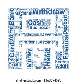 atm word cloud. tag cloud about atm