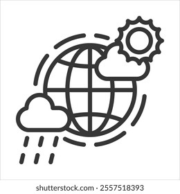 Atmospher Outline Icon Vector Illustration