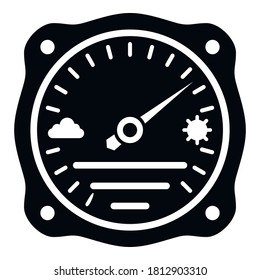 Atmosphere barometer icon. Simple illustration of atmosphere barometer vector icon for web design isolated on white background
