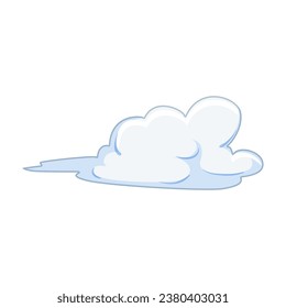atmosphere cloud cartoon. summer cumulus, environment cloudscape, blue smoke sign. isolated symbol vector illustration