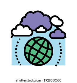 atmosphere ecosystem color icon vector. atmosphere ecosystem sign. isolated symbol illustration