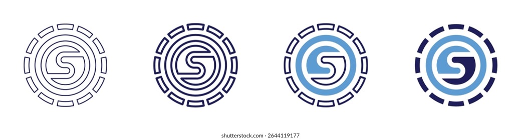 Icono de atmósfera en 4 estilos diferentes. Línea delgada, línea, línea en negrita, duotono. Estilo duotono. Trazo editable.