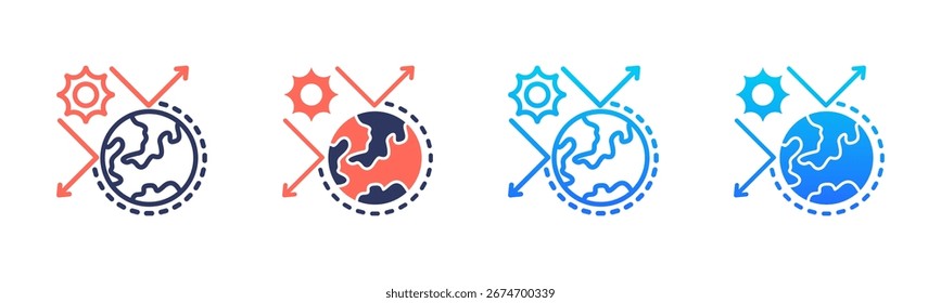 Pacote de Ícones da Atmosfera em Vários Estilos