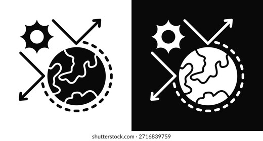 Estilo de fondo blanco y negro del icono de la atmósfera