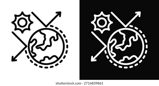 Estilo de fondo blanco y negro del icono de la atmósfera
