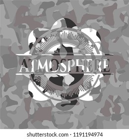 Atmosphere on grey camo pattern