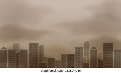 atmosphere pollution and building landscape sky, contamination air, smoke dust pollution for background, sky air and problem smoke pollution in urban, communities village home and air dust pollution