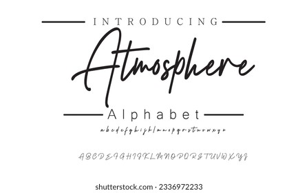 Atmosphere Signature Font Calligraphy Logotype Script Font Type Font lettering handwritten