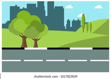 atmosphere in the street during the day, vector illustration
