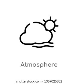 atmosphere vector line icon. Simple element illustration. atmosphere outline icon from weather concept. Can be used for web and mobile