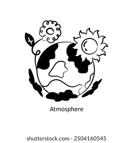 Atmosphere  vector outline style Design Vector Stock illustration. 