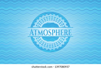 Atmosphere water representation badge background. Vector Illustration. Detailed.