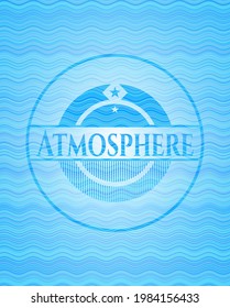Atmosphere water wave representation emblem background. Vector Illustration. Detailed. 