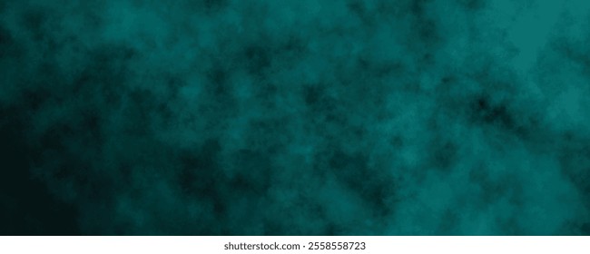 Atmospheric Abstract Mist in Teal and Turquoise, Merging with Black to Create a Smooth, Moody Scene for Digital Art
