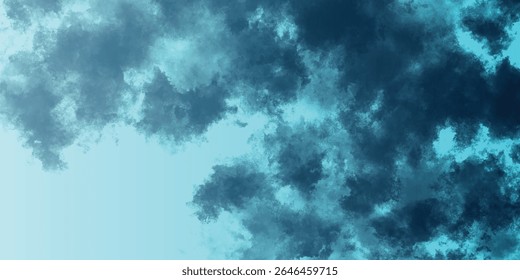 Água atmosférico pluma subindo e se espalhando em um campo de Ciano suave

