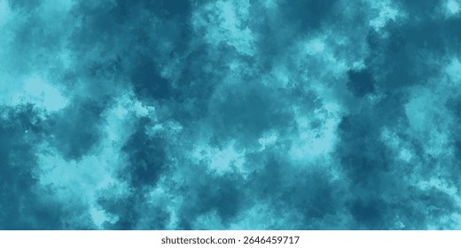 Atmospheric Aqua Plumes Rising and Spreading in a Soft Cyan Field

