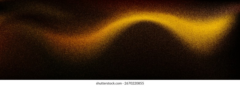 Atmospheric background with black shadows, orange glow and noise texture for photo light leak filter effects. Warm gradients bg with particles and grainy details for vintage photography overlay.