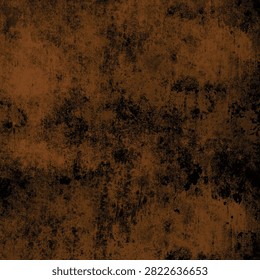 Atmospheric dark rust and black painted wall background displaying rough plaster details and cinematic vintage lighting effects