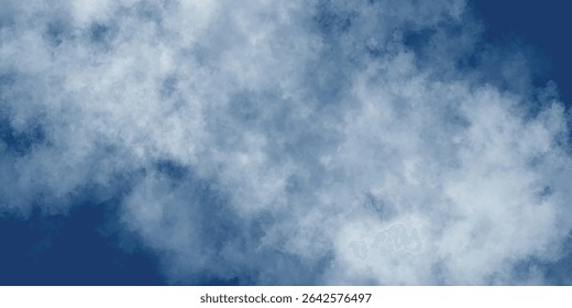 A elegância atmosférica de nuvens à deriva formando formas intrincadas contra a vasta extensão azul

