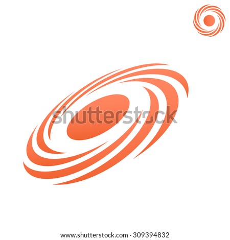 Atmospheric front icon, storm logo, o letter shape, 2d & 3d vector on white background, eps 8