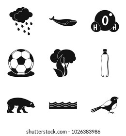 Atmospheric icons set. Simple set of 9 atmospheric vector icons for web isolated on white background