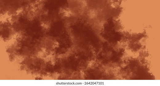 Atmospheric Ink Blots in Mocha and Crimson Over a Weathered Surface

