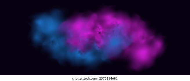  Atmospheric neon purple clouds.Magical fantasy smell of tobacco.Pink occult fog.Magic cigarette vapor.