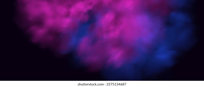  Atmospheric neon purple clouds.Magical fantasy smell of tobacco.Pink occult fog.Magic cigarette vapor.