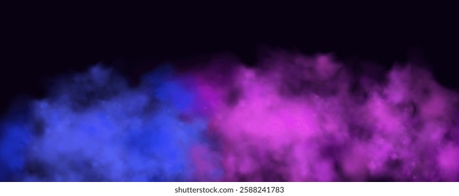  Atmospheric neon purple clouds.Magical fantasy smell of tobacco.Pink occult fog.Magic cigarette vapor.